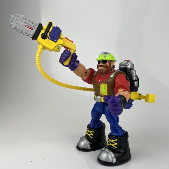 Fisher-Price Other - Fisher-Price Rescue Heroes Ben Choppin Forest Ranger Body Force‎ W/Saw